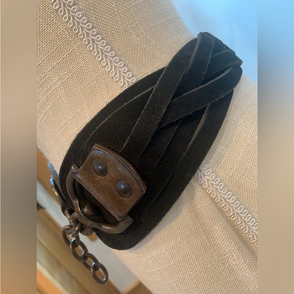 Lastchance! All Saints 100% black leather braided belt EUC - Picture 3 of 10